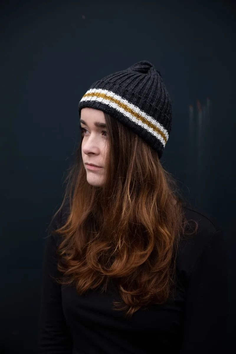 Linen Knit Hat / Grey