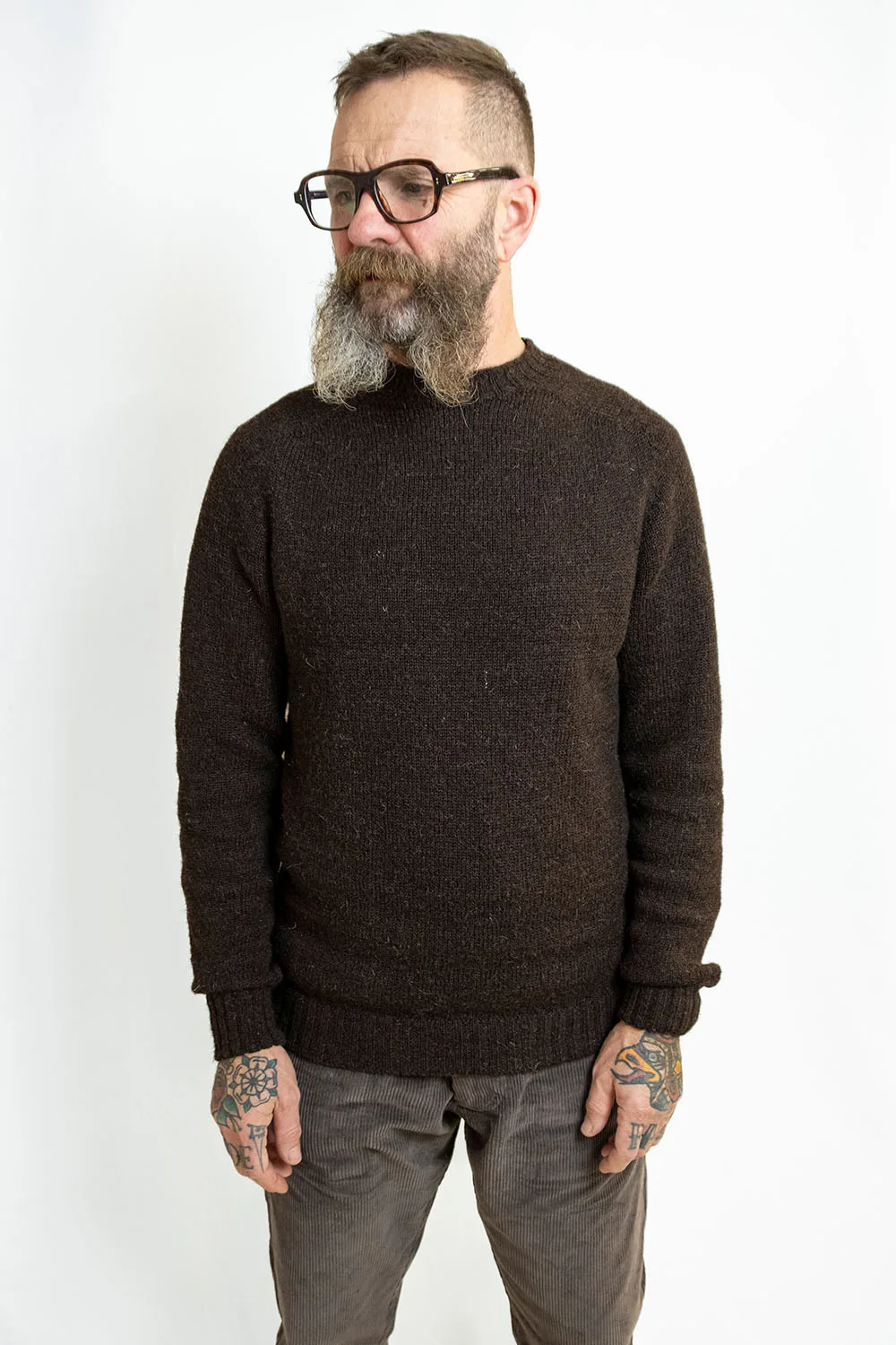 True Voe Shetland Jumper / Bitter Chocolate