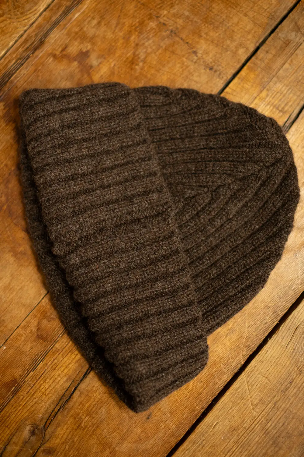 Rib Lambswool Beanie / Porcupine