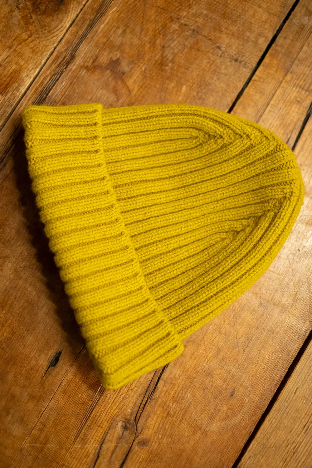 Rib Lambswool Beanie / Turmeric