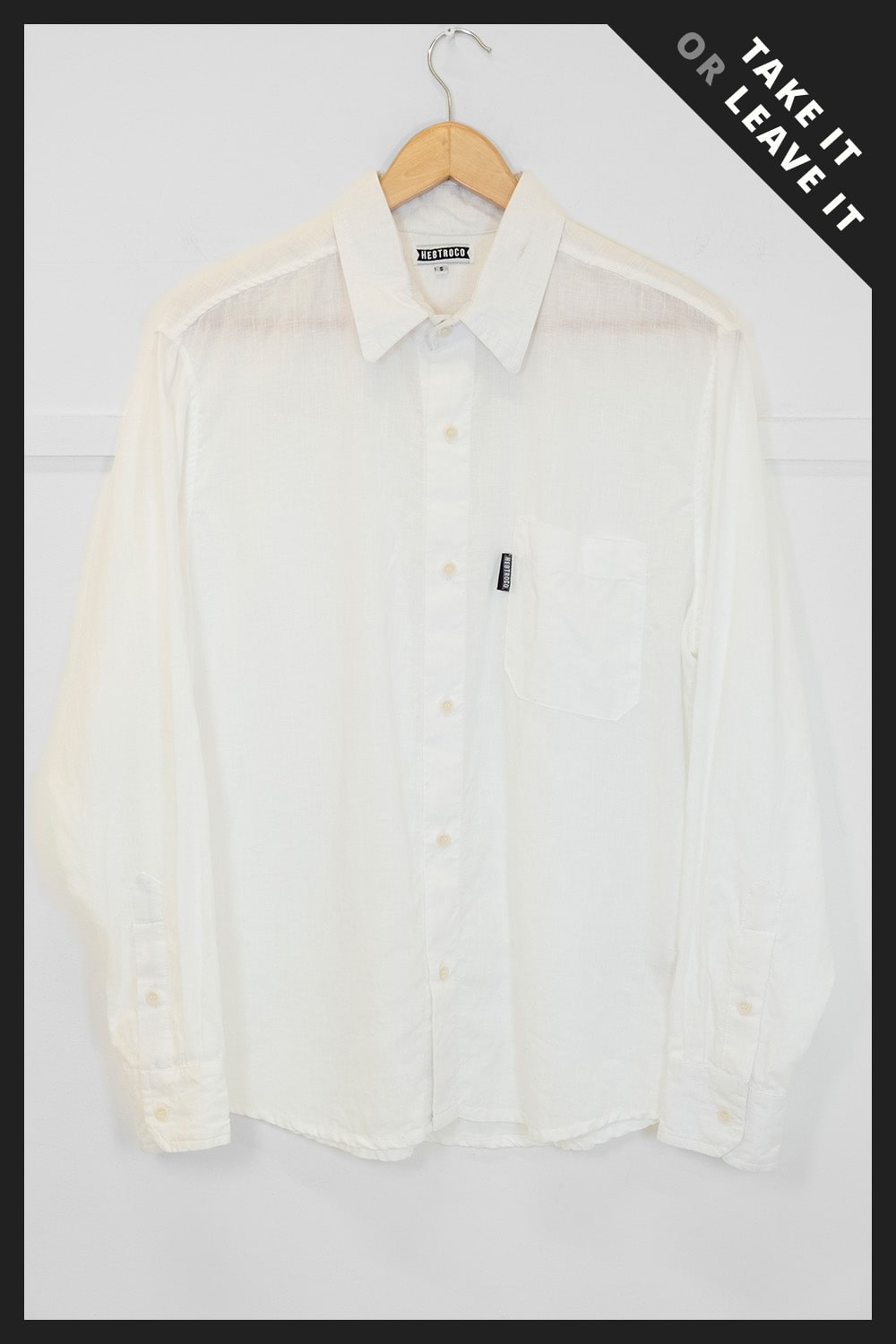 TAKE #69: Linen Shirt / White – Size S