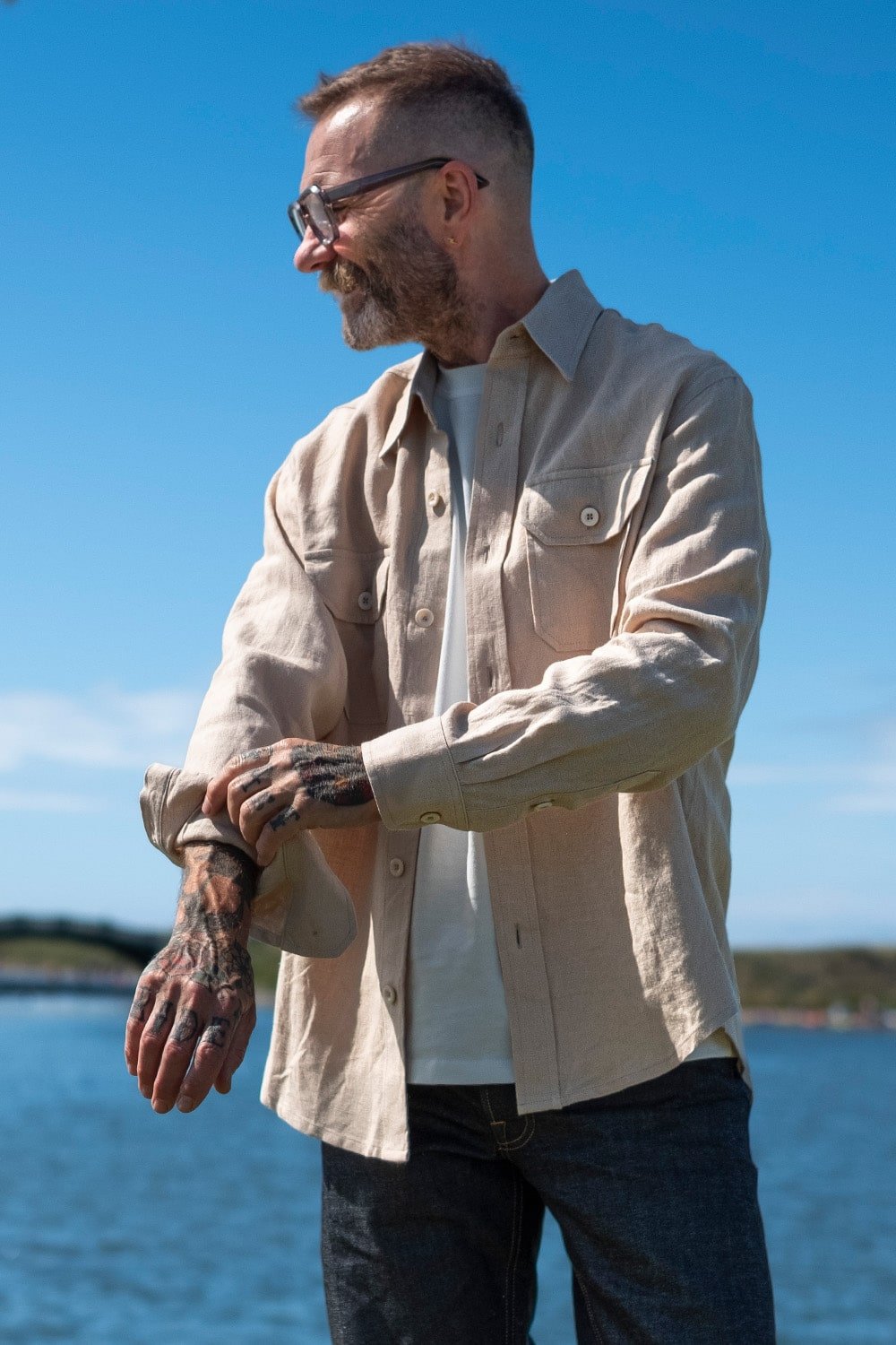 Buff Linen Overshirt