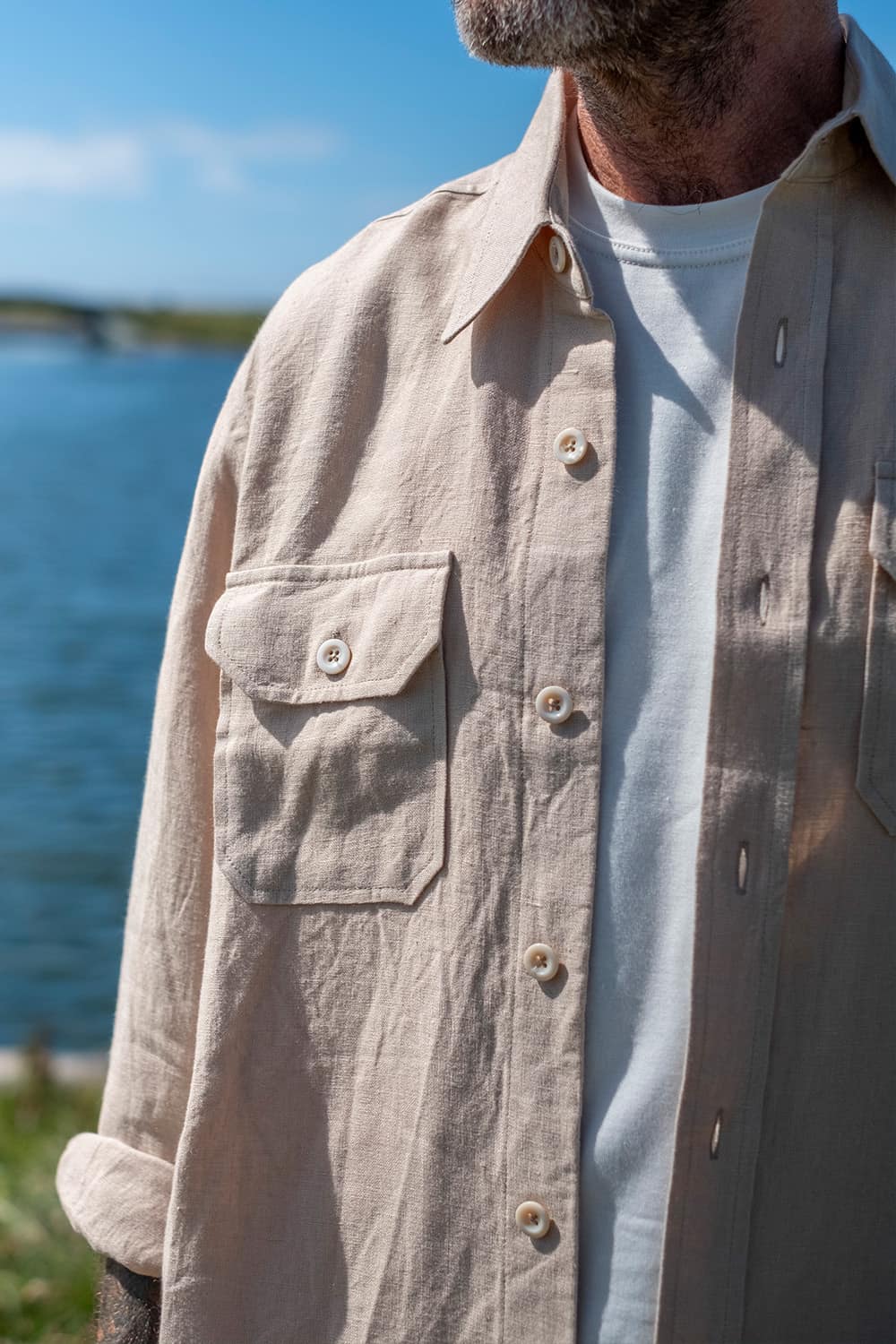 Buff Linen Overshirt