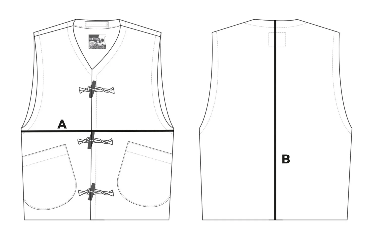 Duffle Vest Teasel Grey