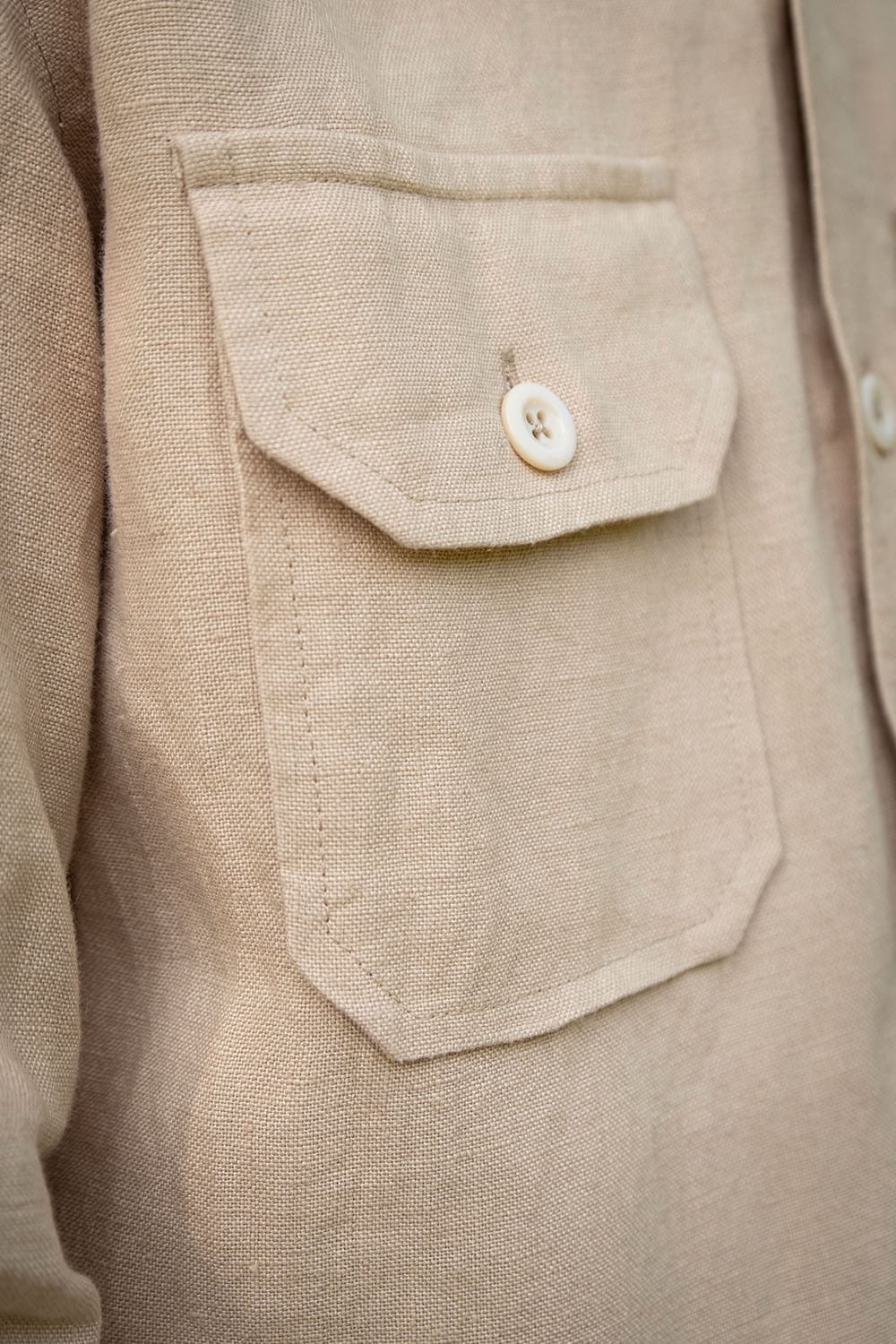 Buff Linen Overshirt
