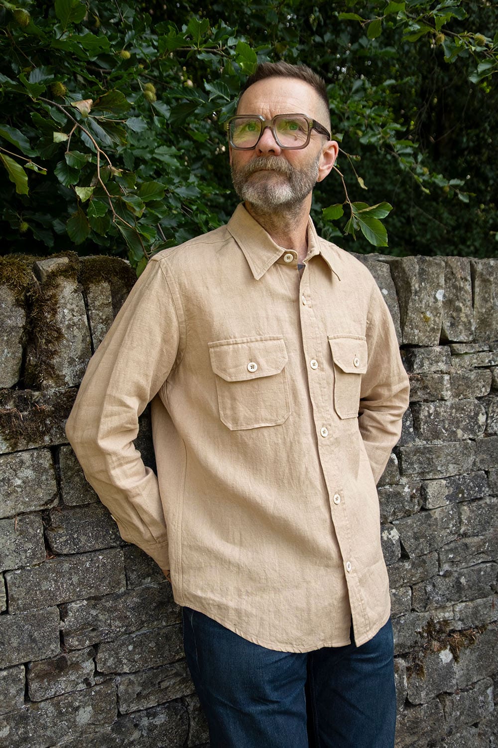 Buff Linen Overshirt