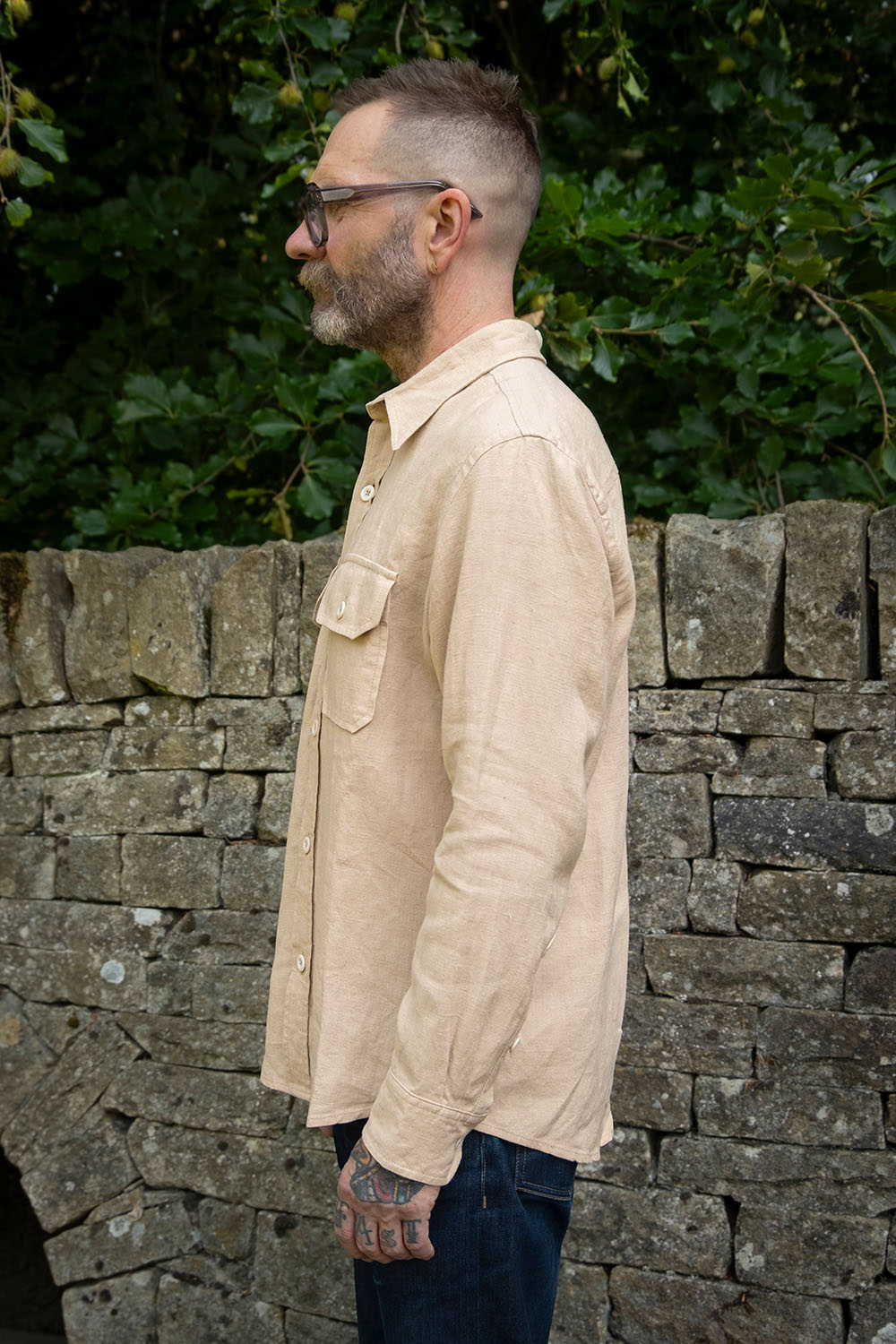 Buff Linen Overshirt